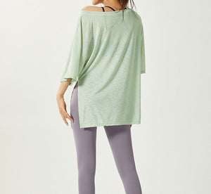 Flowy Split-Tie Short Sleeve Top