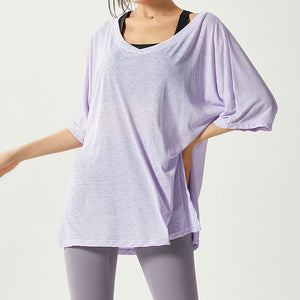Flowy Split-Tie Short Sleeve Top