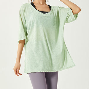 Flowy Split-Tie Short Sleeve Top