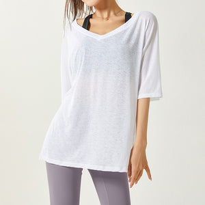 Flowy Split-Tie Short Sleeve Top